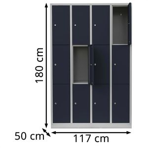 Produktbild für Schließfachschrank Lüllmann 520348, anthrazit