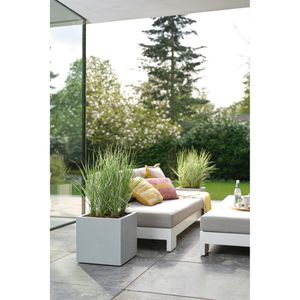 Produktbild für Übertopf elho Vivo Next, grau, 40 x 38 x 40 cm