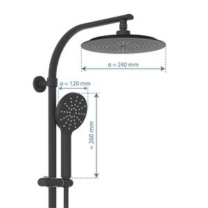 Produktbild für Duschsystem Schütte Madura Fresh, schwarz
