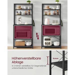 Produktbild für Küchenregal Vasagle KKS024B22, anthrazitgrau