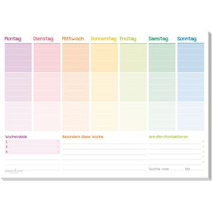 Tischkalender paper&you 8264-6 sku, Rainbow, jahresunabhängig