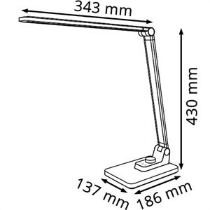 Produktbild für Schreibtischlampe Hansa Breeze, grau, LED, dimmbar