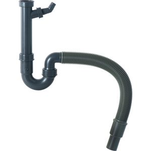 Produktbild für Siphon Cornat Röhrensiphon für Küchenspüle, grau