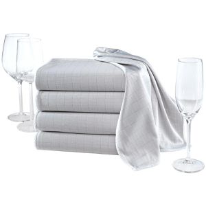 Produktbild für Fenstertuch Zollner Poli Gläsertuch Set, 5 Stück