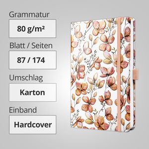 Produktbild für Notizbuch Sigel Jolie Clover Blush, JN363, Karton Hardcover