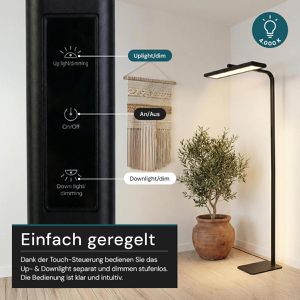 Produktbild für Stehlampe Luxula LX700138, LED, schwarz, 189 cm