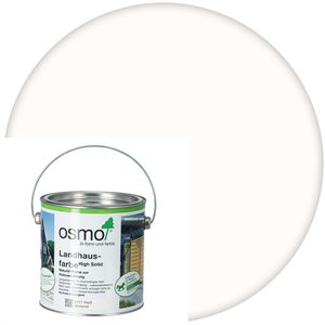 Osmo Holzfarbe Landhausfarbe, 2,5l, außen, auf Naturölbasis, 2101 weiß