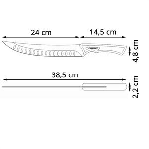 Produktbild für Fleischmesser Tramontina Churrasco Black, mit Kullen