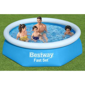 Produktbild für Aufstellpool Bestway 57448 Fast Set blau, rund