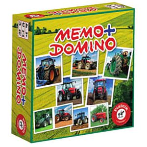 Piatnik Kartenspiel 659492 Memo + Domino Traktoren, ab 4 Jahre, 2-6 Spieler