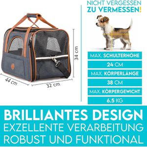 Produktbild für Tiertransportbox HUND-IST-KÖNIG Gr. S, aus Stoff