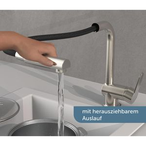 Produktbild für Küchenarmatur Schütte London, Edelstahl