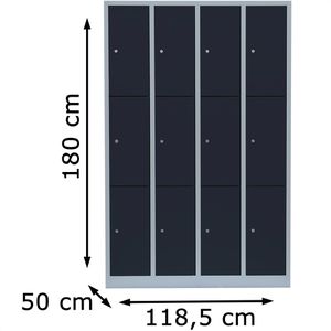 Produktbild für Schließfachschrank ClassiX X-520348, anthrazit