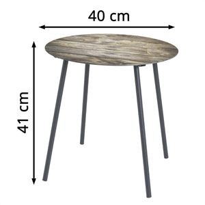 Produktbild für Beistelltisch Haku-Möbel 15437, Motiv Parkett, braun