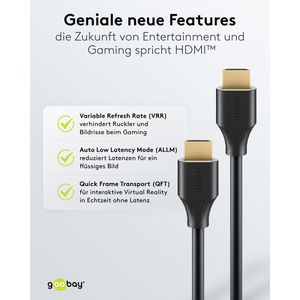 Produktbild für HDMI-Kabel Goobay Ultra96, 80094, vergoldete Stecker