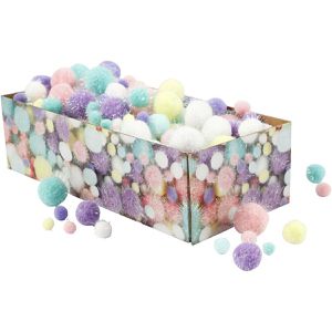 Pompons Creativ-Company 51895, Glitzer-Pastell