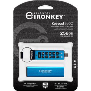 Produktbild für USB-Stick Kingston IronKey Keypad 200C, 256 GB