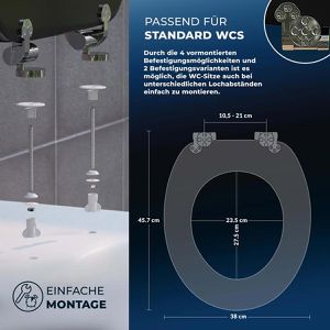 Produktbild für WC-Sitz CASARIA Toilettendeckel 108584, oval, aus Holz