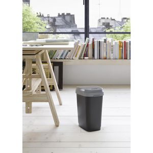 Produktbild für Mülleimer Curver KIS Dual Swing, schwarz/grau