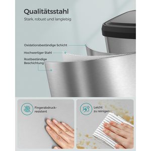 Produktbild für Mülleimer Songmics LTB520E68, silber