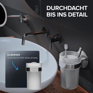Produktbild für Zahnputzbecher ovimar Keldsnor, aus satiniertem Glas