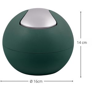 Produktbild für Mülleimer Spirella Bowl, 10.20856, dunkelgrün matt