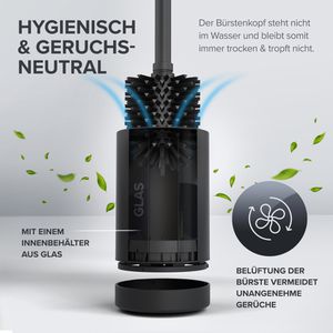 Produktbild für WC-Bürste ovimar Hugla, schwarz matt