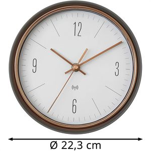 Produktbild für Wanduhr TFA 60.3547.10, Metall, analog, Funkuhr