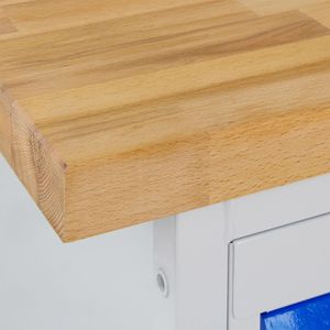 Produktbild für Werkbank ADB 42740, blau, mit Rollen