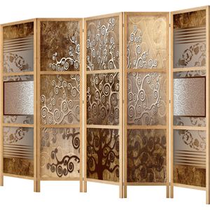 Paravent Artgeist Golden Flourishes II innen 5-tlg