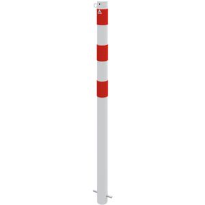 Produktbild für Absperrpfosten Schake 476B/1, 1 Öse, rot/weiß, aus Metall