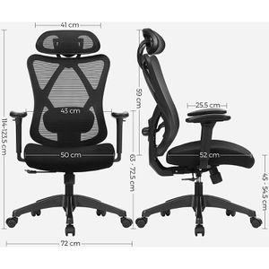 Produktbild für Bürostuhl Songmics OBN063B01