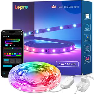 Produktbild für LED-Streifen Lepro S1 Smart KI, dimmbar, weiß + RGB