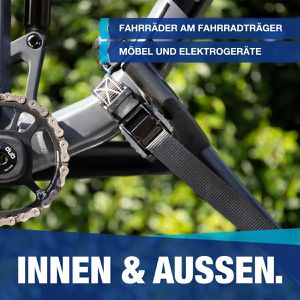 Produktbild für Spanngurt NTG LS.8260, schwarz, Gummiprotektor &amp; Klemmschloss
