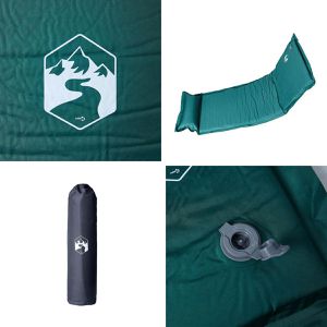 Produktbild für Isomatte vidaXL 4007136, grün, selbstaufblasend