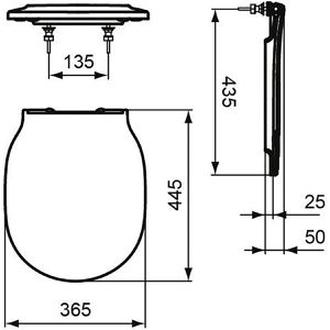 Produktbild für WC-Sitz Ideal-Standard Connect Air E036801, D-Form, Duroplast