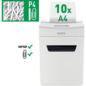 Produktbild für Aktenvernichter Leitz 8092 IQ 10X Protect Premium, weiß