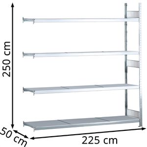 Produktbild für Anbauregal Schulte 15603, 4 Metallböden