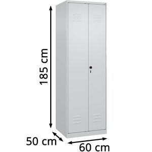 Produktbild für Spind CP-Möbel 80002-20 Classic PLUS, Doppelspind, lichtgrau