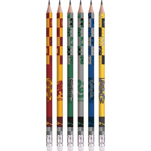 Maped Bleistift Harry Potter, Härte HB, lackiert, mit Radiergummi, 6 Stück , 6 Stück