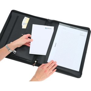 Produktbild für Schreibmappe Alassio 30013, Milano, schwarz, Echt Leder