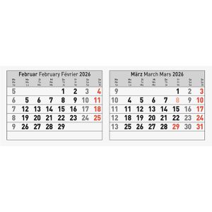 Produktbild für 5-Monatskalender Brunnen 1070281006, mit Ferienübersicht, 2026