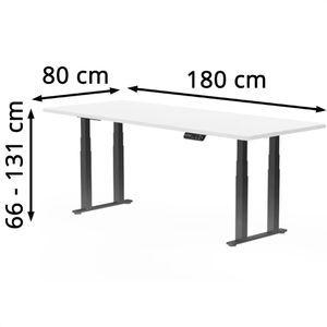 Produktbild für Schreibtisch FlexiSpot E7B Plus, weiß / schwarz