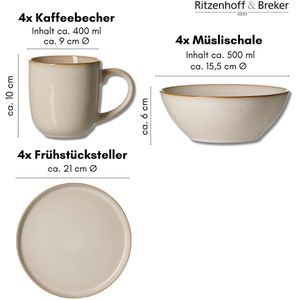 Produktbild für Tafelservice Ritzenhoff&amp;Breker Olivia, Steingut