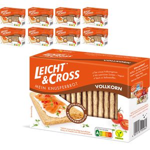 LeichtundCross Knusperbrot Vollkorn, je 125g, 8 Pack