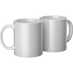 Cricut Kaffeebecher Ceramic Mug Blank 2007821, Keramik, weiß, 340ml, 2 Stück , 2 Stück