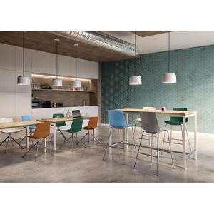 Produktbild für Stehtisch Quadrifoglio Idea+, buche / silber