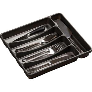 Produktbild für Besteckkasten Kesper 30091, grau, aus Kunststoff
