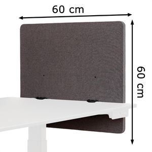 Produktbild für Tischtrennwand Luxor RCLM-SP-SG, schiefergrau