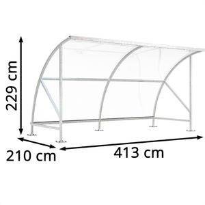 Produktbild für Fahrradunterstand WSM Bamberg B 1/04, silber, aus Metall